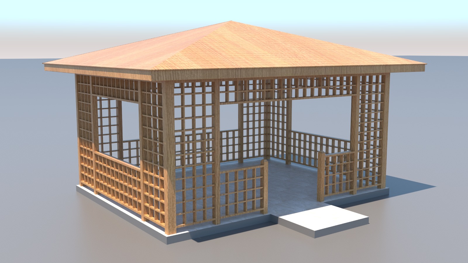 Ahşap Kamelya | 2x2,5m Lüks Bahçe Çardağı